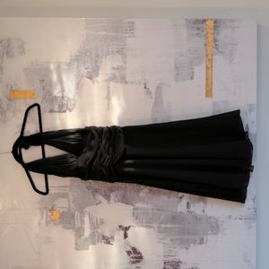 Halter Black Dress 100% Silk Size Small